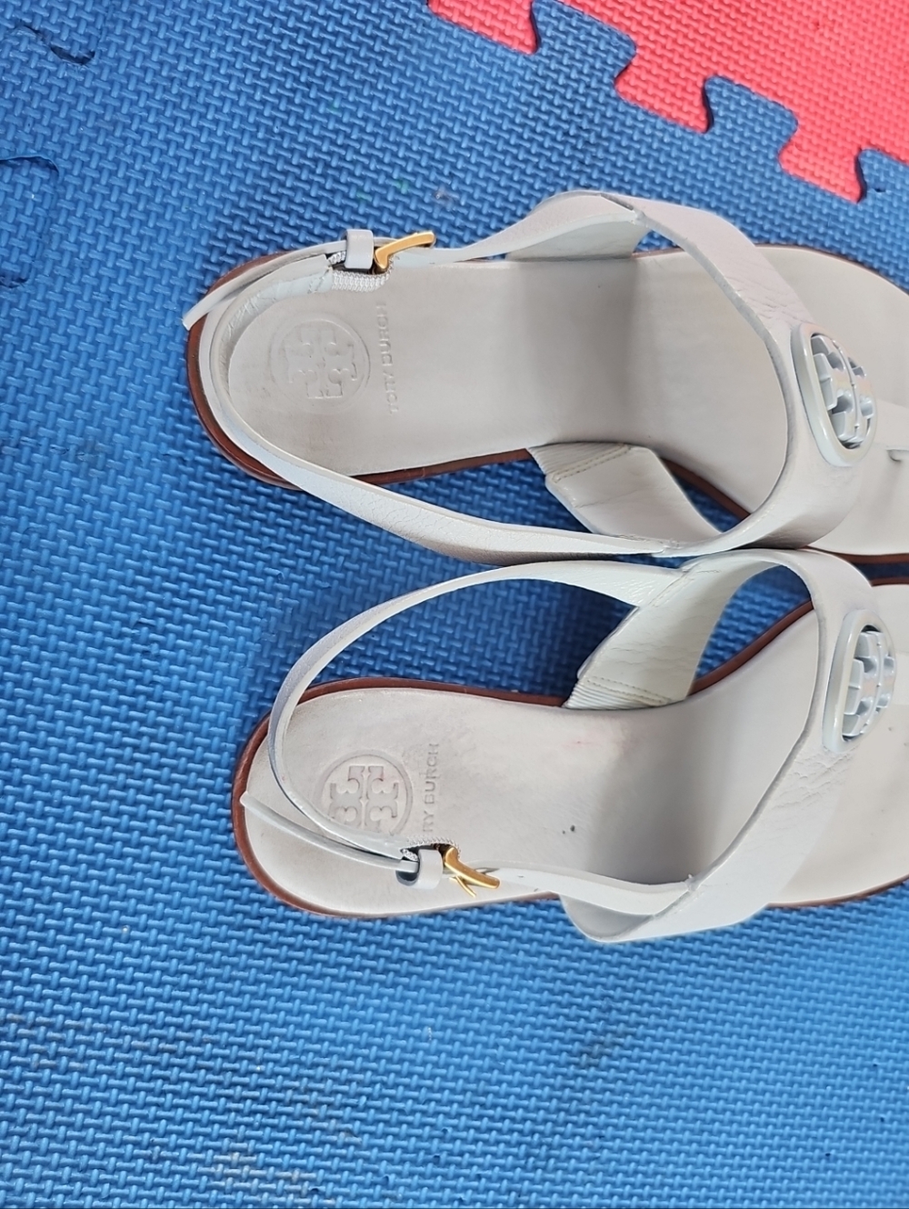 Tory Burch Benton 2 Flat Thong Sandals Size 9 - Picture 6 of 10